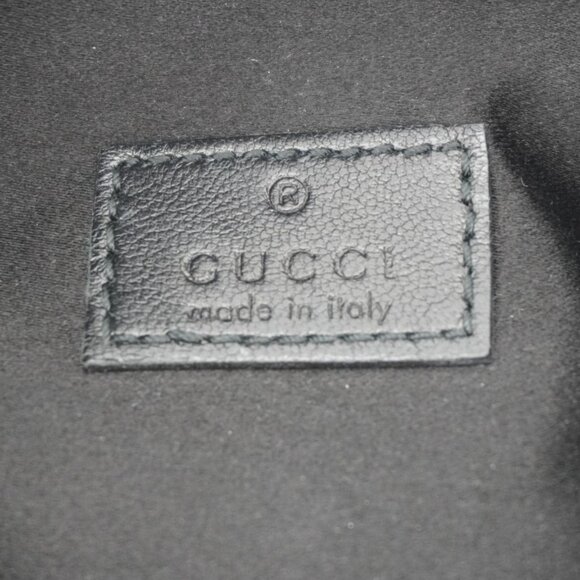 Gucci  Horsebit Slim Small GG Monogram Denim Hobo Shoulder Bag Black 774719 - Picture 10 of 11